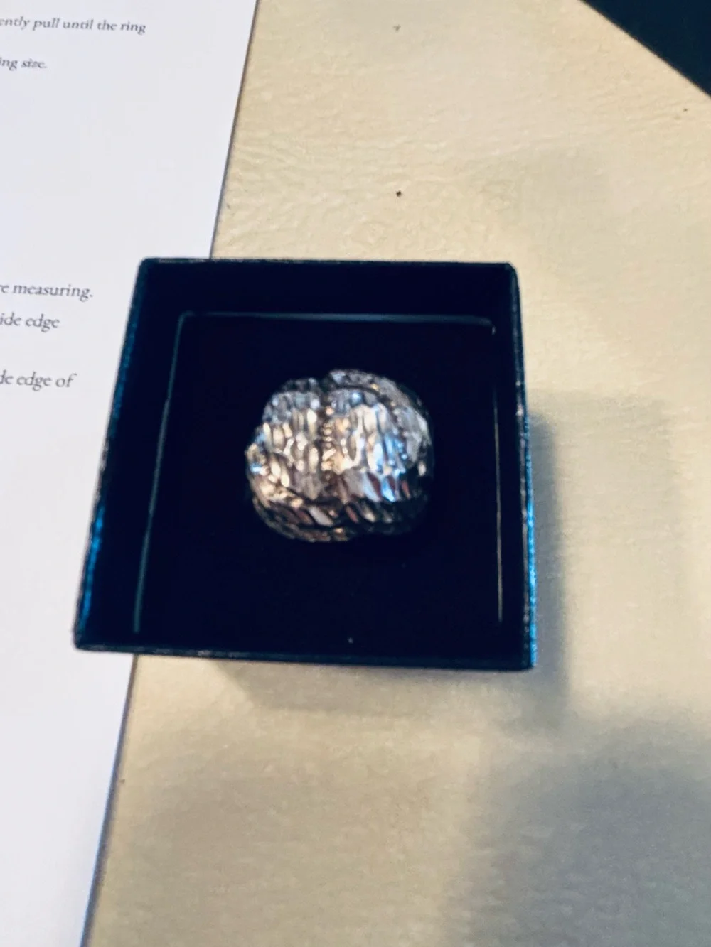 Silver  Statement Ring - Size 6